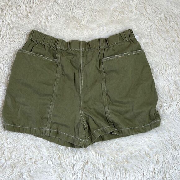 Urban Outfitters BDG Pull On Contrast Shorts Olive Green Size Large - Picture 2 of 7